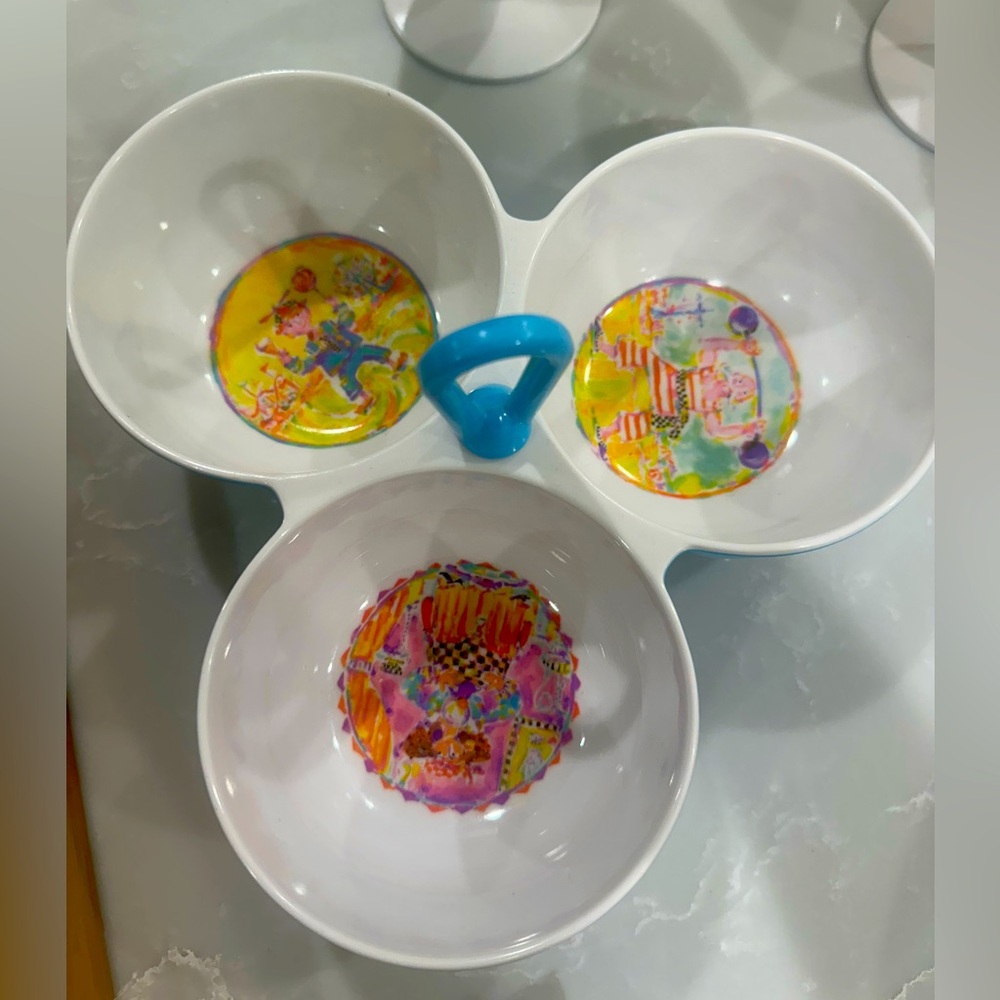 Mackenzie Childs trio bowl serve-ware. Never used. Out of box. No tags.